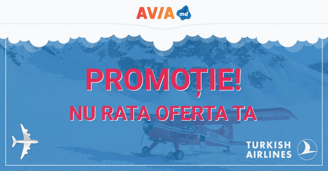 Prețuri speciale pentru zborurile Tur-Retur din Chișinău