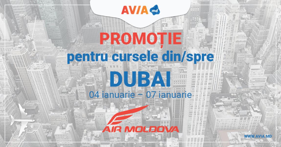 Campanie promoțională exclusivă pentru cursele din\/spre Dubai cu Air Moldova!