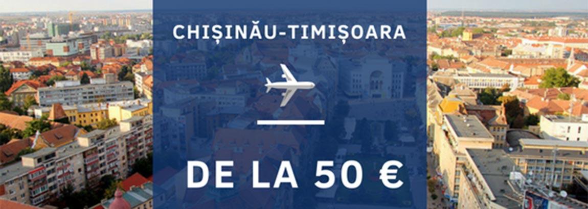 Tarom și Avia.md anunță cursa directă Chișinău - Timișoara