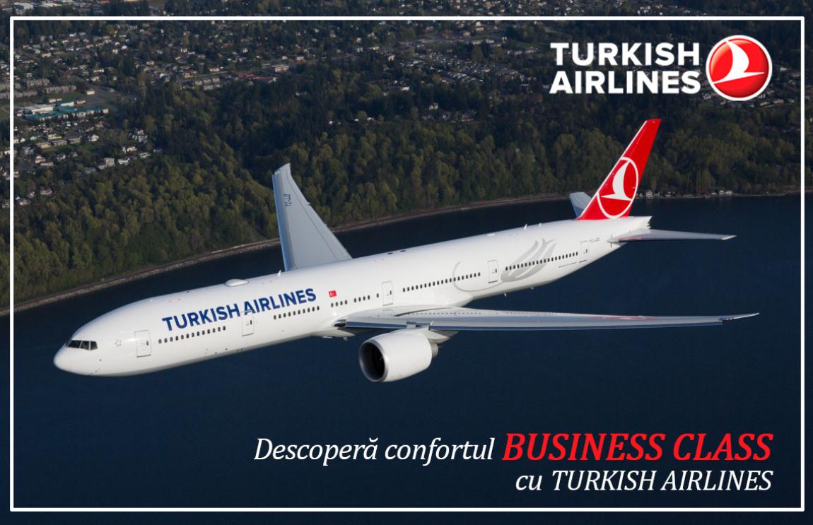 CONFORTUL DE ZBOR BUSINESSCLASS AL COMPANIEI TURKISH AIRLINES