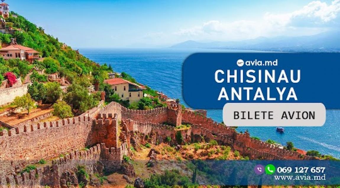 Zbor direct Chișinău - Antalya. Charter 2022
